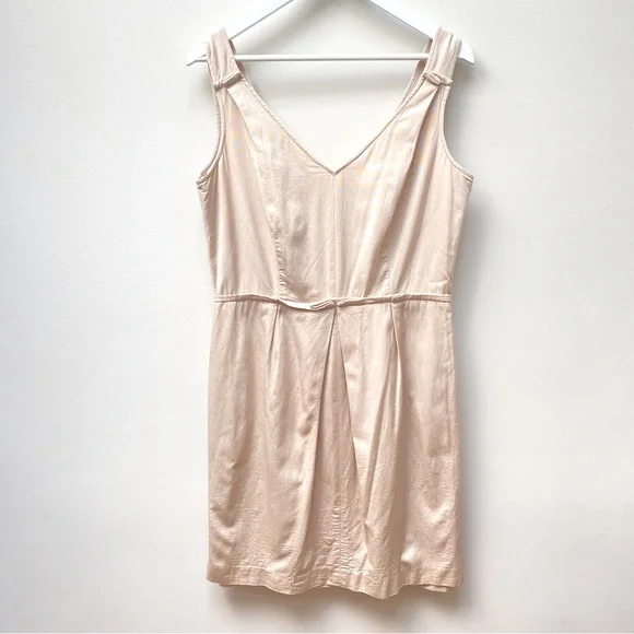 cream colored knee length dress safuny Women's Plus Size Knee Length Pleated Dress Solid Color Winter Crew Neck Elegant Casual Trendy Holiday Short Sleeve Autumn Dresses Beige XL